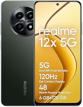 Realme 12x 5G 6GB/128GB Black (Glowing Black) Dual SIM : Amazon
